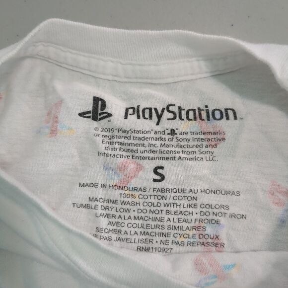 Official Sony Playstation White Shirt w/Multi color logo Adult s small - Picture 4 of 4